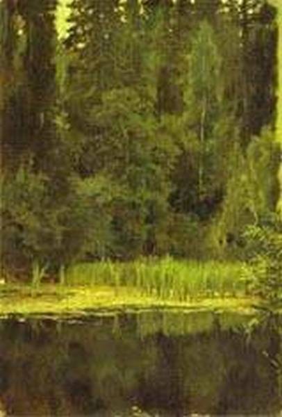Pond in akhtyrka 1880 xx art museum abramtsevo moscow region russia